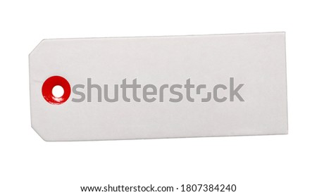Blank price tag isolated on white background with clipping path
