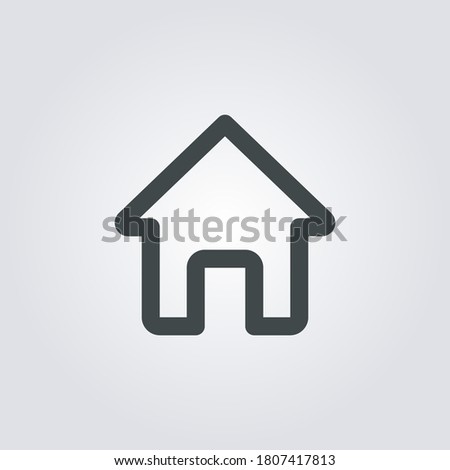 House Icon. home symbol isolated on Gradient background. Vector Illustration