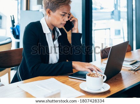 Business woman working stock photo