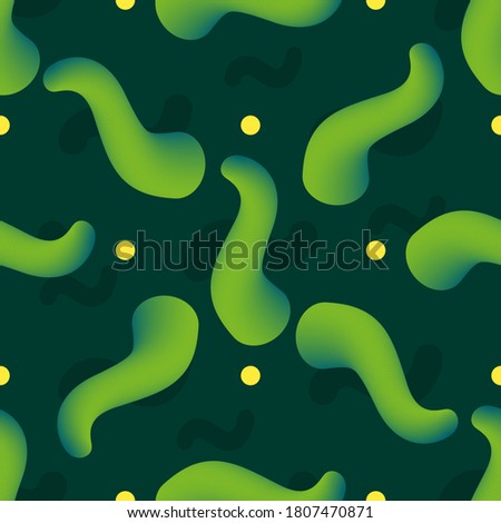 Trendy pattern 3d abstract shape liquid vintage 90s cover vector illustration