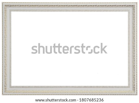White frame on a white background. Isolated object.