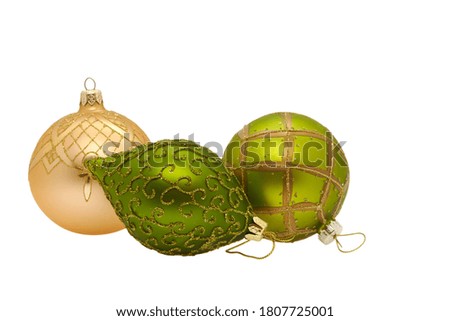 Christmas balls. New Year's toys. Christmas decorations. Isolated, white background.
