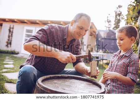Father and son spending quality time together