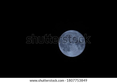 Full moon photo taken in Istanbul at midnight on September 2