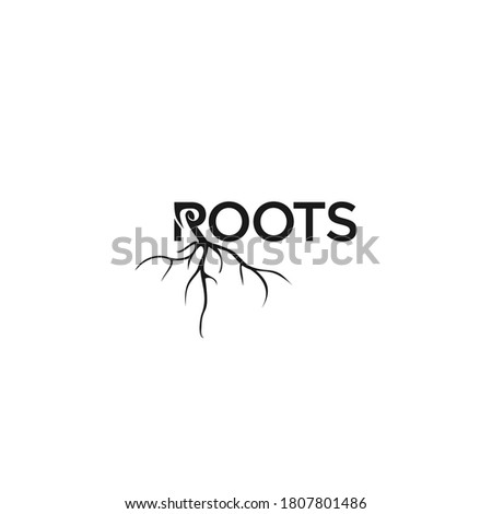 Root logo  vector image, typography design Royalty-Free Stock Photo #1807801486