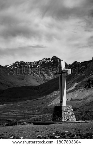 
Monuments in the Andes Mountains
