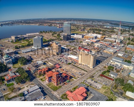 Lake Charles is a Town in Eastern Louisiana Royalty-Free Stock Photo #1807803907