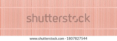 Panorama of Modern pink pastel stone wall with stripes texture background