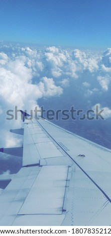 Thick Clouds From Airplane Window