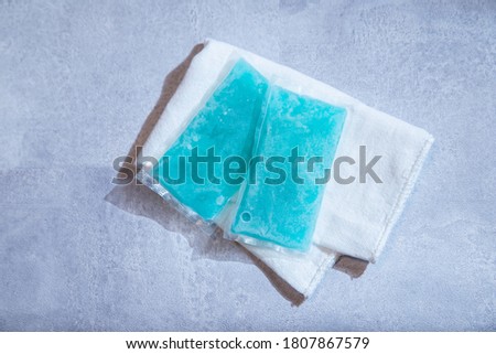 Two coolers/ice packs to keep food and body cool. Royalty-Free Stock Photo #1807867579