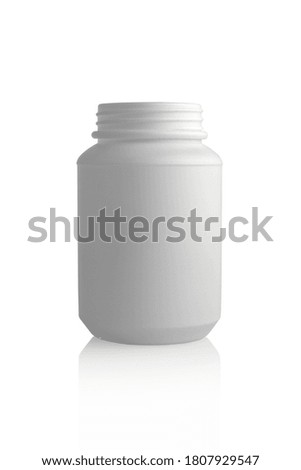 white medicine bottle onwhite background