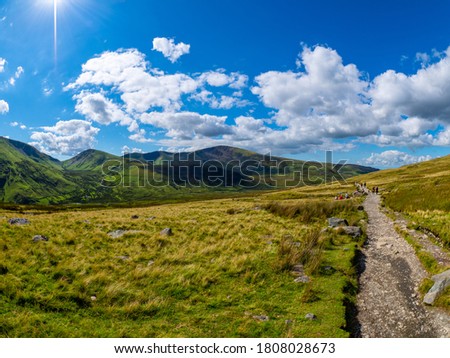 Landscape mountain view in Snowdonia National Park