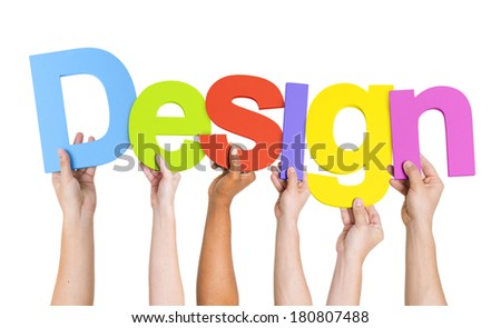 Multi-Ethnic Group of Diverse People Holding The Word Design