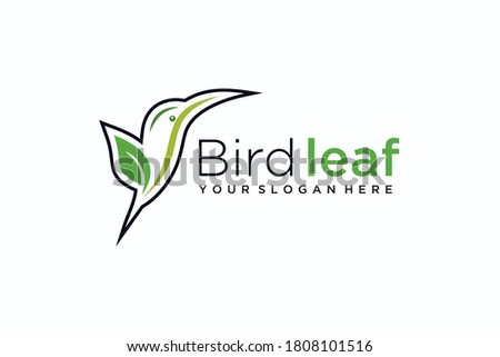 bird leaf logo design logo design vector template
