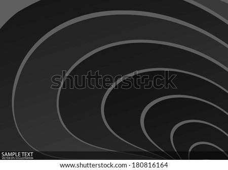Lined abstract vector design template - Vector circular modern background illustration
