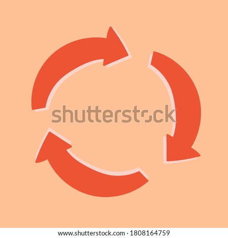 cycle arrow doodle vector illustration. creative illustration for infographic, persentation, icon, social media.