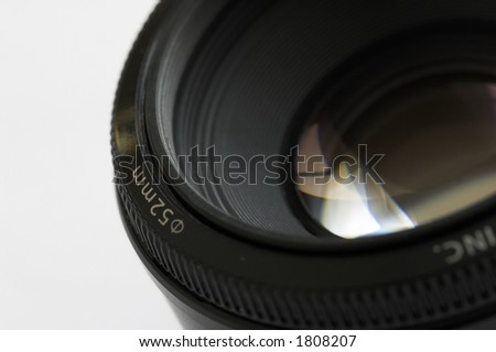 Close up shot of camera lens