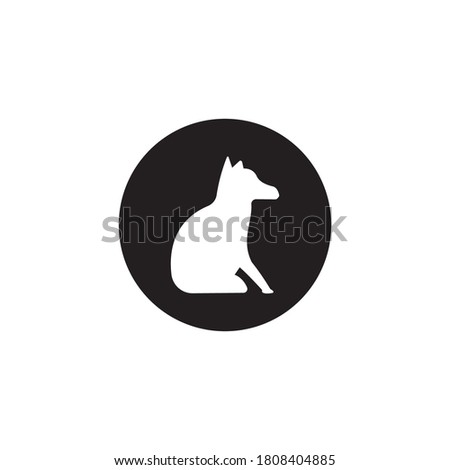 Dog icon vector design illustration and background