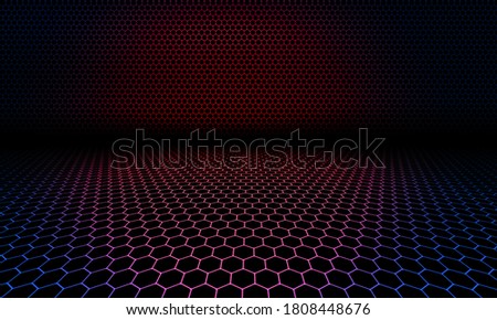 Abstract hexagons pattern background for high technology and innovation concept , science background.