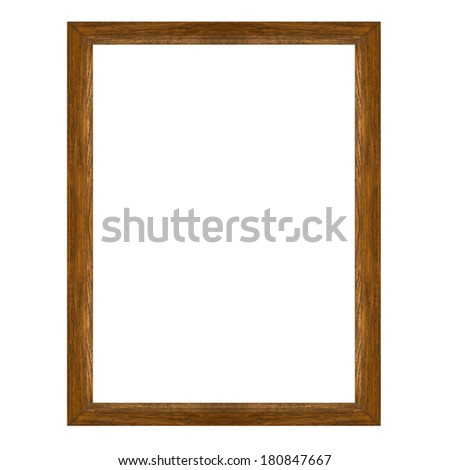 Wood frame isolated on white background