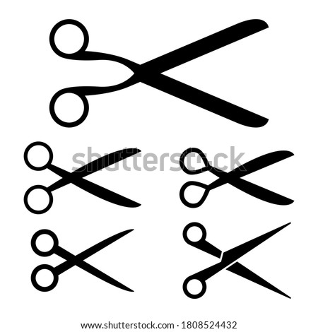 Scissors silhouette vector design illustration isolated on white background