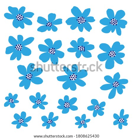 Collection of vector materials of the flower which is abstract with simplicity,