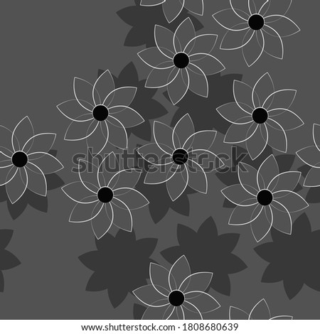 abstract floral pattern minimalism. vector illustration.seamless pattern