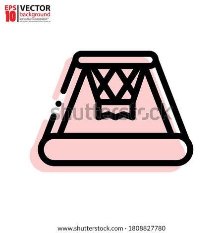 Water basket outline icon vector design. Swimming Pool icon concept. Eps10 vector illustration.