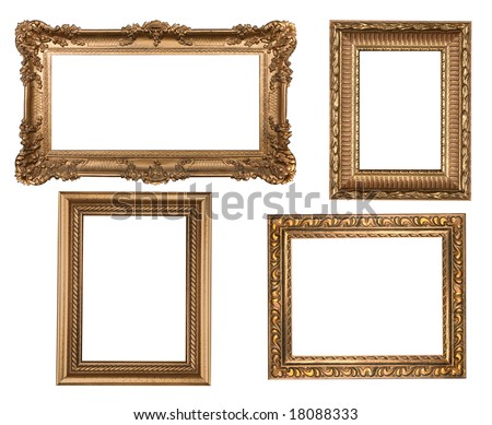 Decorative Gold Empty Wall Picture Frames Insert Your Own Design