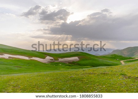  landscape with mountains and clouds