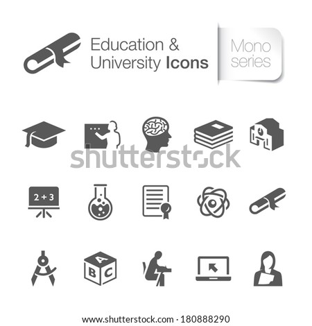Education related icons. 