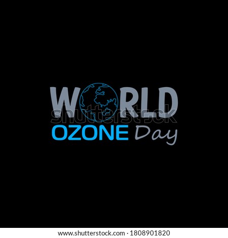 World ozone day design vector template