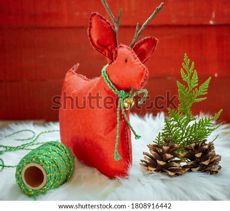 
 Christmas  Scandinavian reindeer decoration background