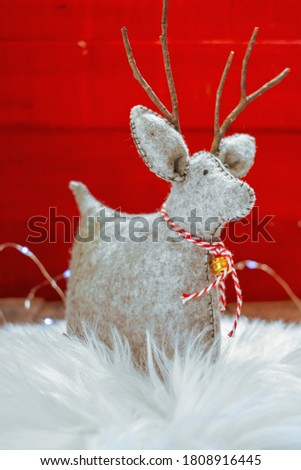 
 Christmas  Scandinavian reindeer decoration background