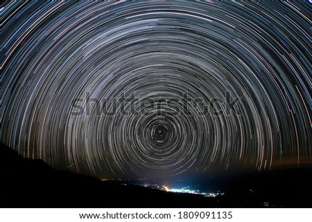 Star Trails Photography in Umphang TAK Thailand.