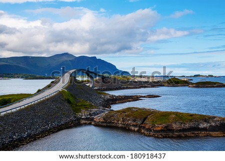 Attraction of middle Norway -  Atlantic Road Royalty-Free Stock Photo #180918437