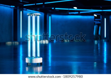 powerful industrial professional UV ultraviolet quartz lamp for disinfection Royalty-Free Stock Photo #1809257980