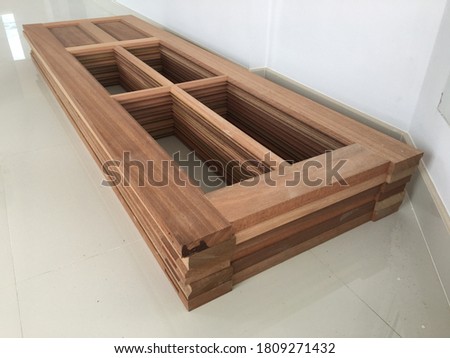The prepared wooden doors make up the home door