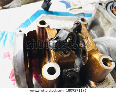 Damaged engine cylinder head valve