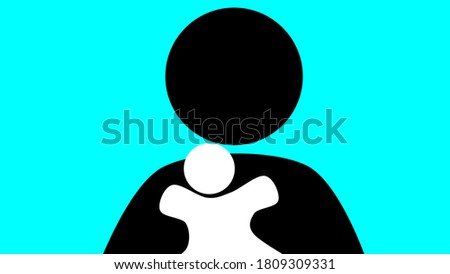 Mother and baby healthcare clip art image.