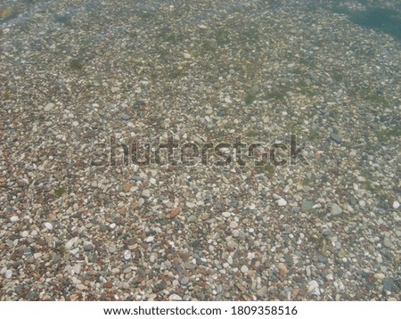 pebble, clear water, shore, nature