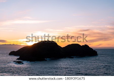 Beautiful view of sunset at Poro Santo Island