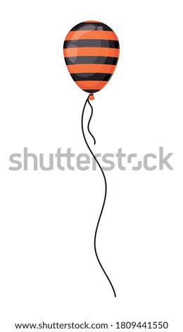 Striped balloon design, Party celebration and entertainment theme Vector illustration