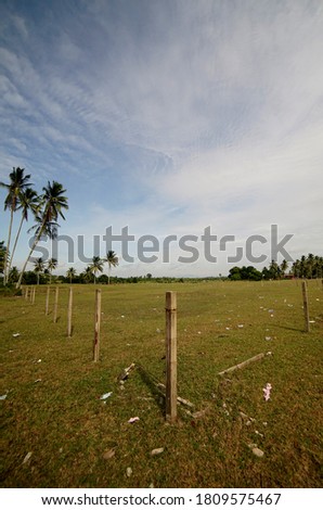 A sunny view of one of the village in Kuantan, Pahang, Malaysia