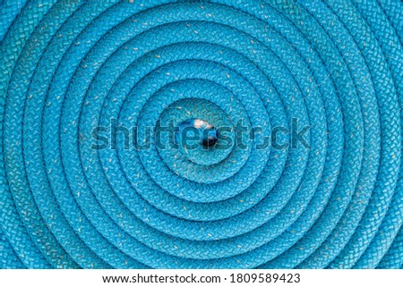 blue rope wound in a circle