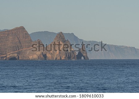 The Rocky coast view of Madeira and  Porto Santo Island
