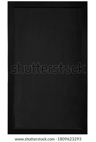 blank / empty chalk board or black board with big black edge on white background