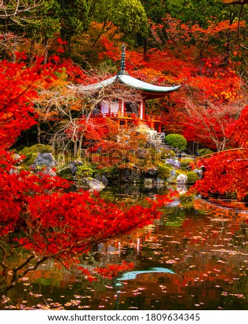 Daigo-ji Temple in Kyoto, Japan. Autumn Colors.  Royalty-Free Stock Photo #1809634345
