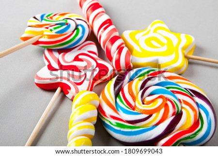 a picture of multicolored lollipop