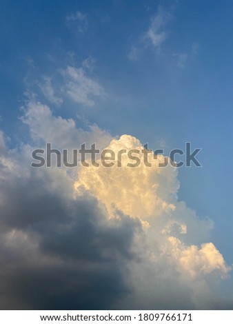 Yellow fluffy cloud over my head